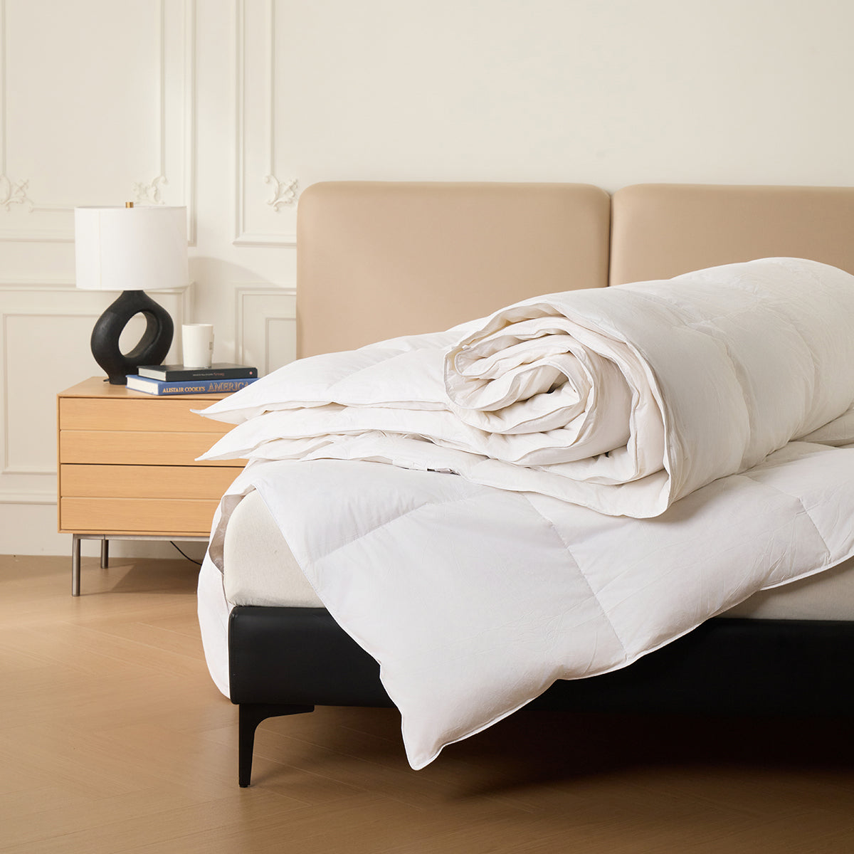 100%Organic Cotton Fluffy Down Comforter - PRO All-Season