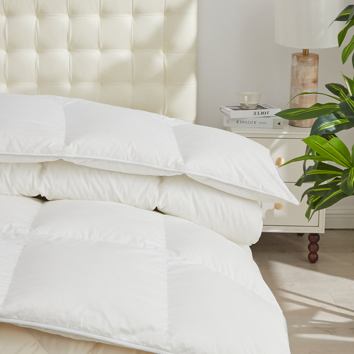 APSMILE Organic Cotton Feather Down Comforter