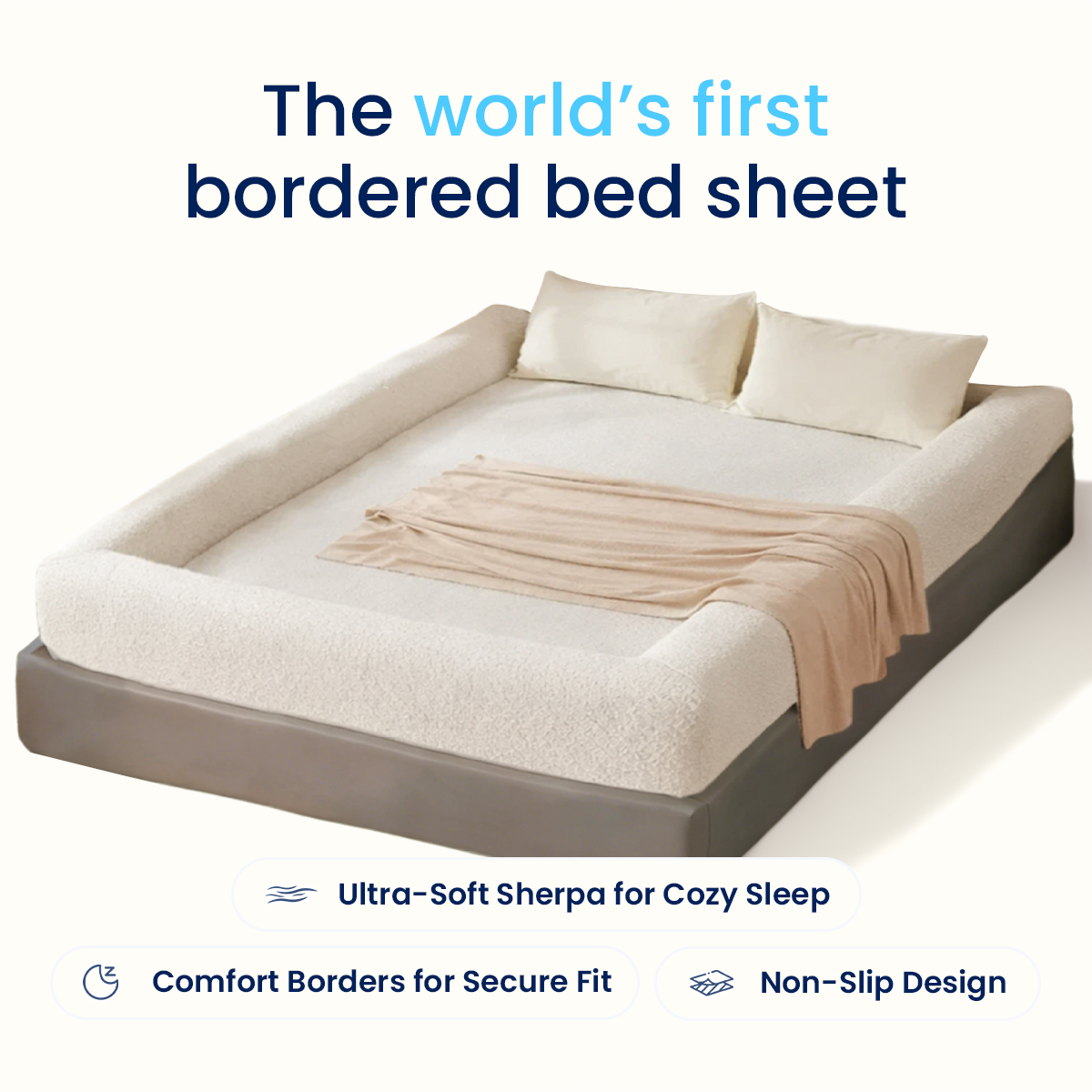 The SherpaNest™ Bordered Bed Sheet