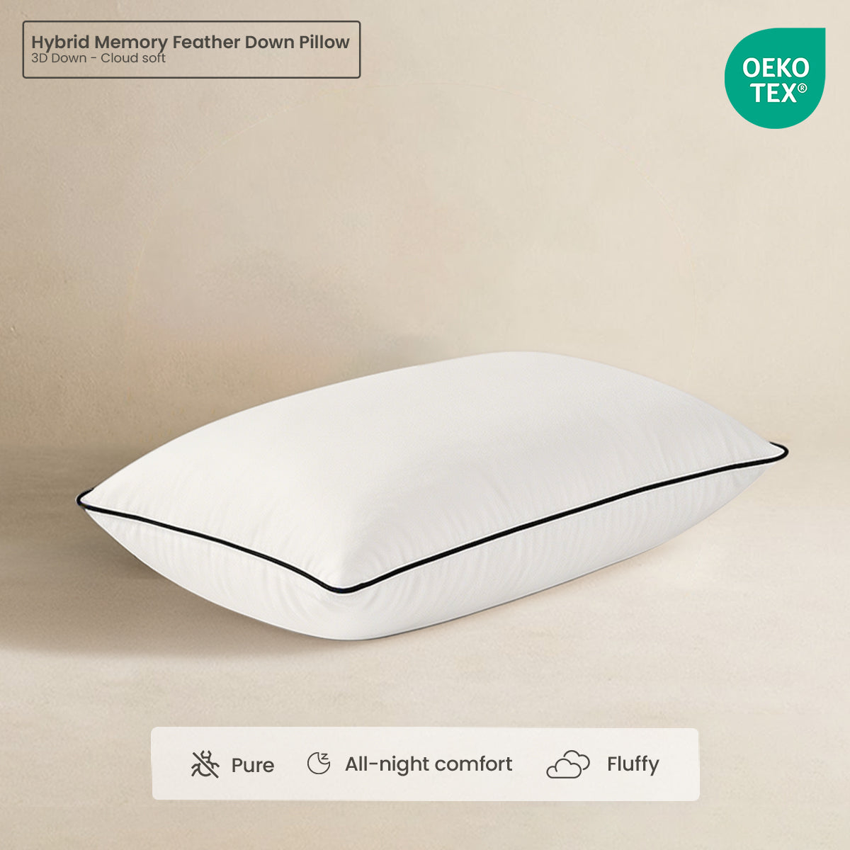 Almohadas nórdicas 3D - Almohadas de plumas de ganso orgánicas