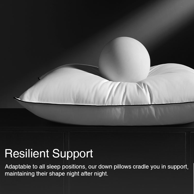 3D Duvet Pillows-Organic Goose Down Feather Pillows for Sleeping, Soft/Medium Bed Pillow Inserts for Stomach/Back Sleepers