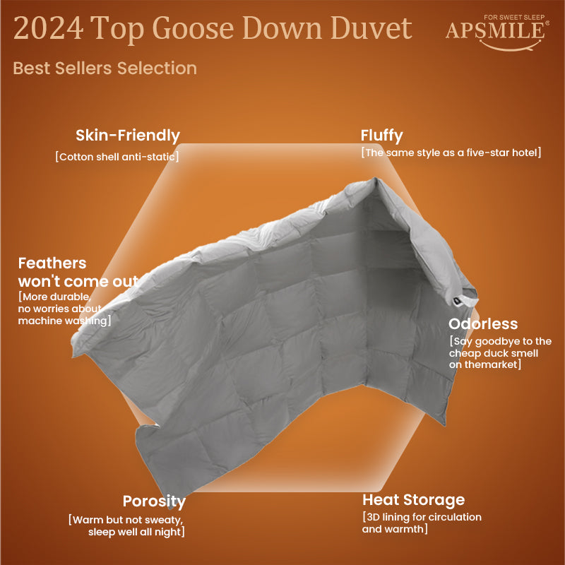 Edredón ligero y esponjoso de plumón 100 % algodón orgánico