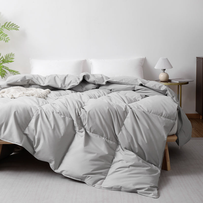 Sky-Classic Organic Cotton Goose Feather Down Comforter All-Season and Winter-weight Feather & Down Duvet Insert