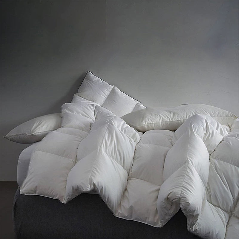 Sky-Classic Organic Cotton Goose Feather Down Comforter All-Season and Winter-weight Feather & Down Duvet Insert