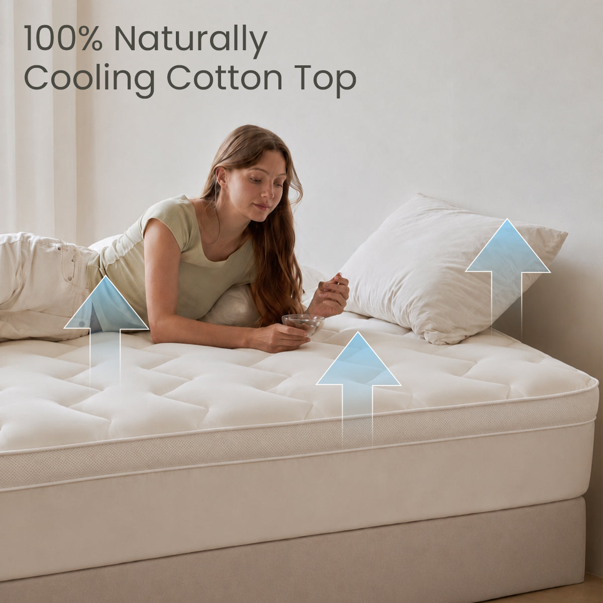 Soft & Cozy 3D Fill Cooling Mattress Topper – Luxurious Comfort