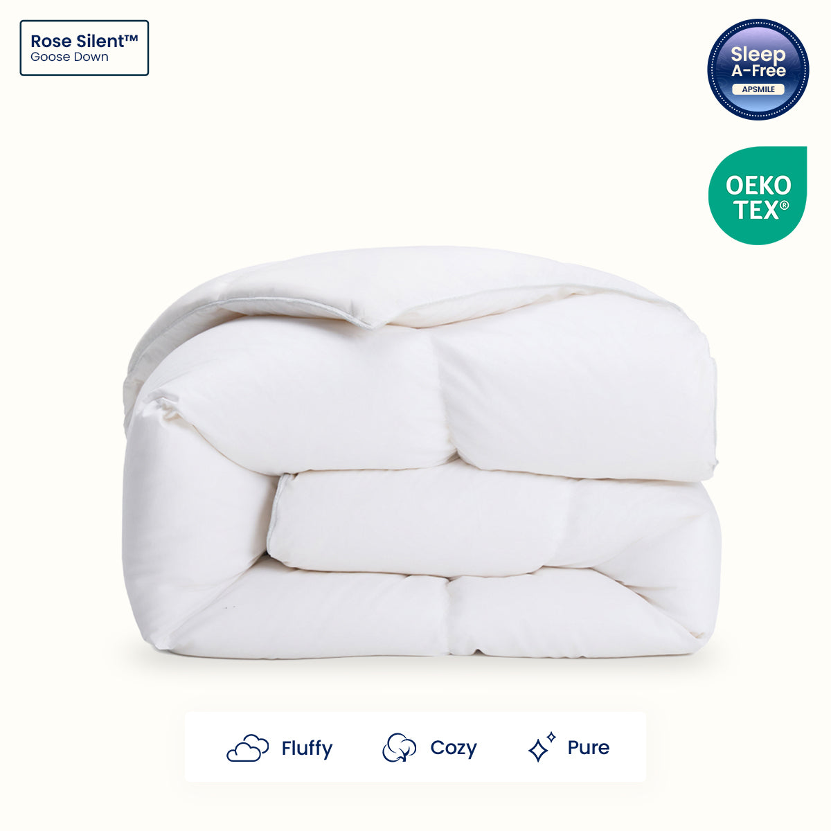 Edredón ligero de plumón de ganso Rose Silent™