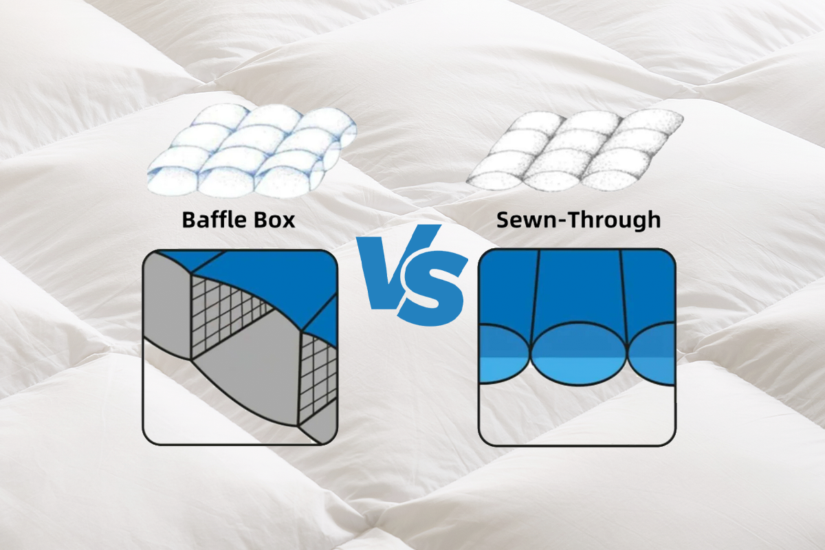 Comparison: apsmile down duvet’s Baffle Box (even down) vs Sewn-Through (shifting fill) – why it’s a best goose down comforter