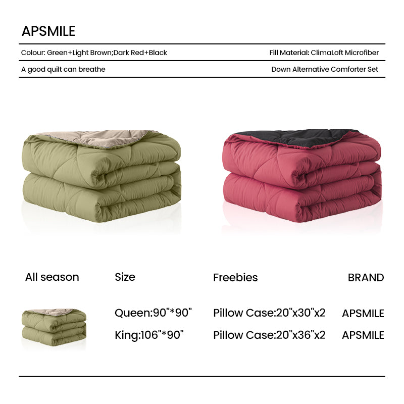 APSMILE Daunen-Alternative-Bettdeckenset 