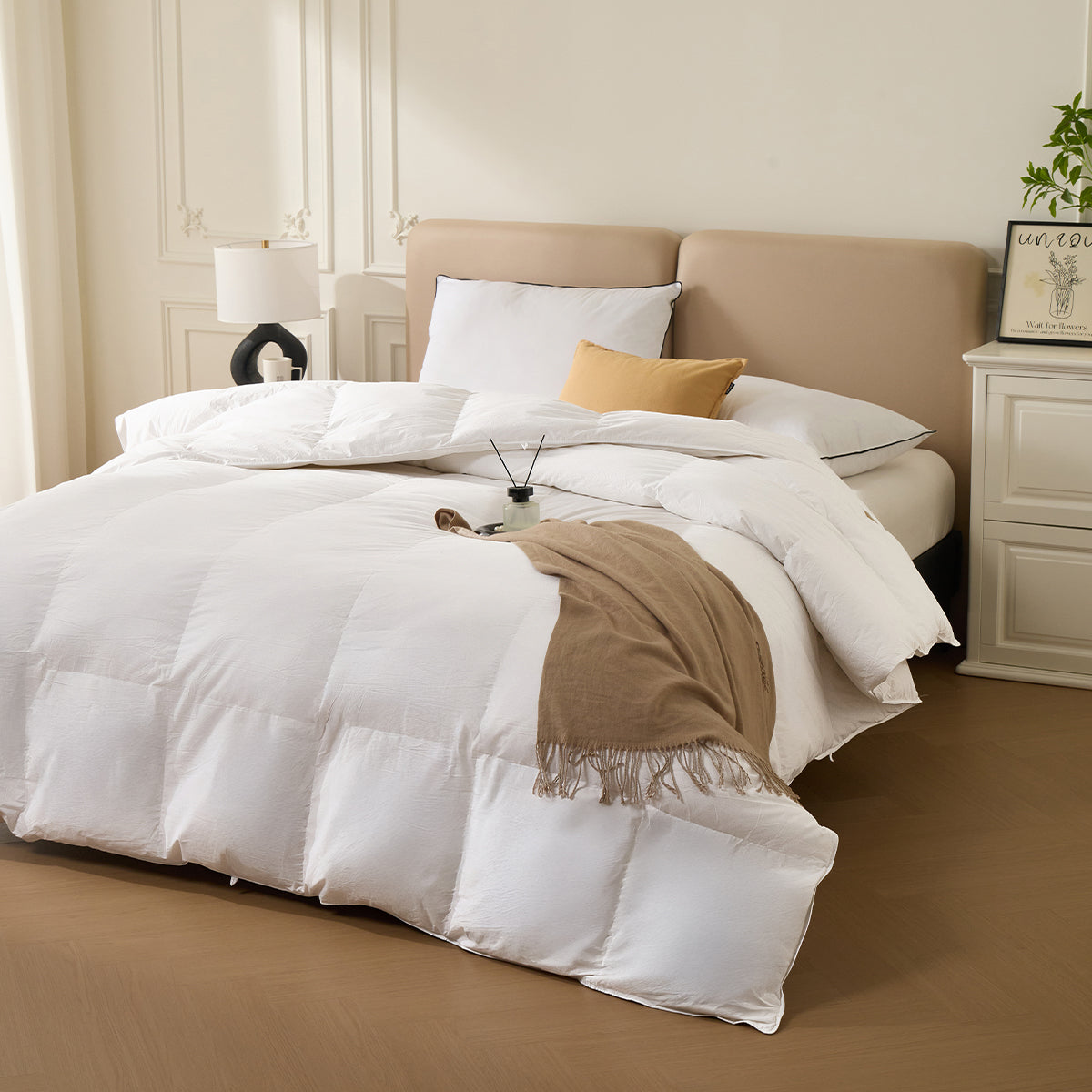 APSMILE Organic Cotton Feather Down Comforter