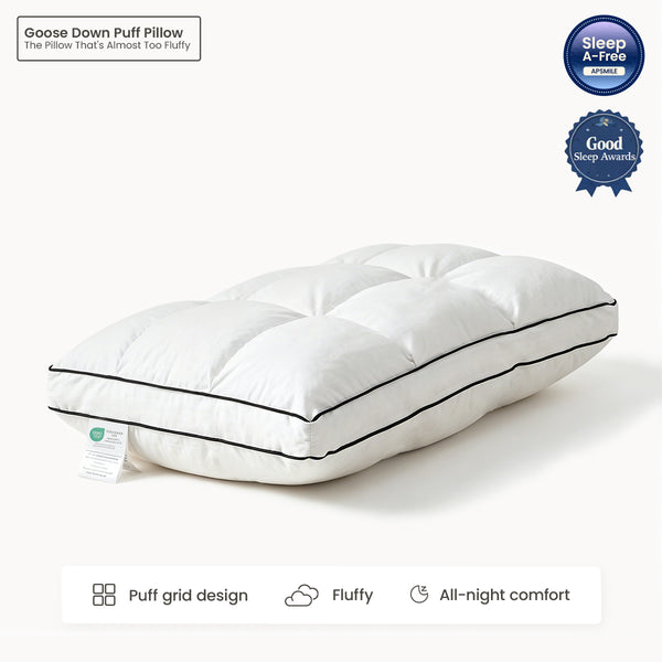 Goose Down Puff Pillow