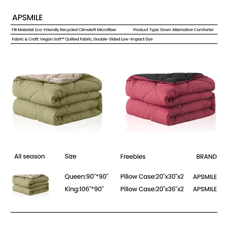 APSMILE Vegan Soft™ Down Alternative Comforter Set With Pillows