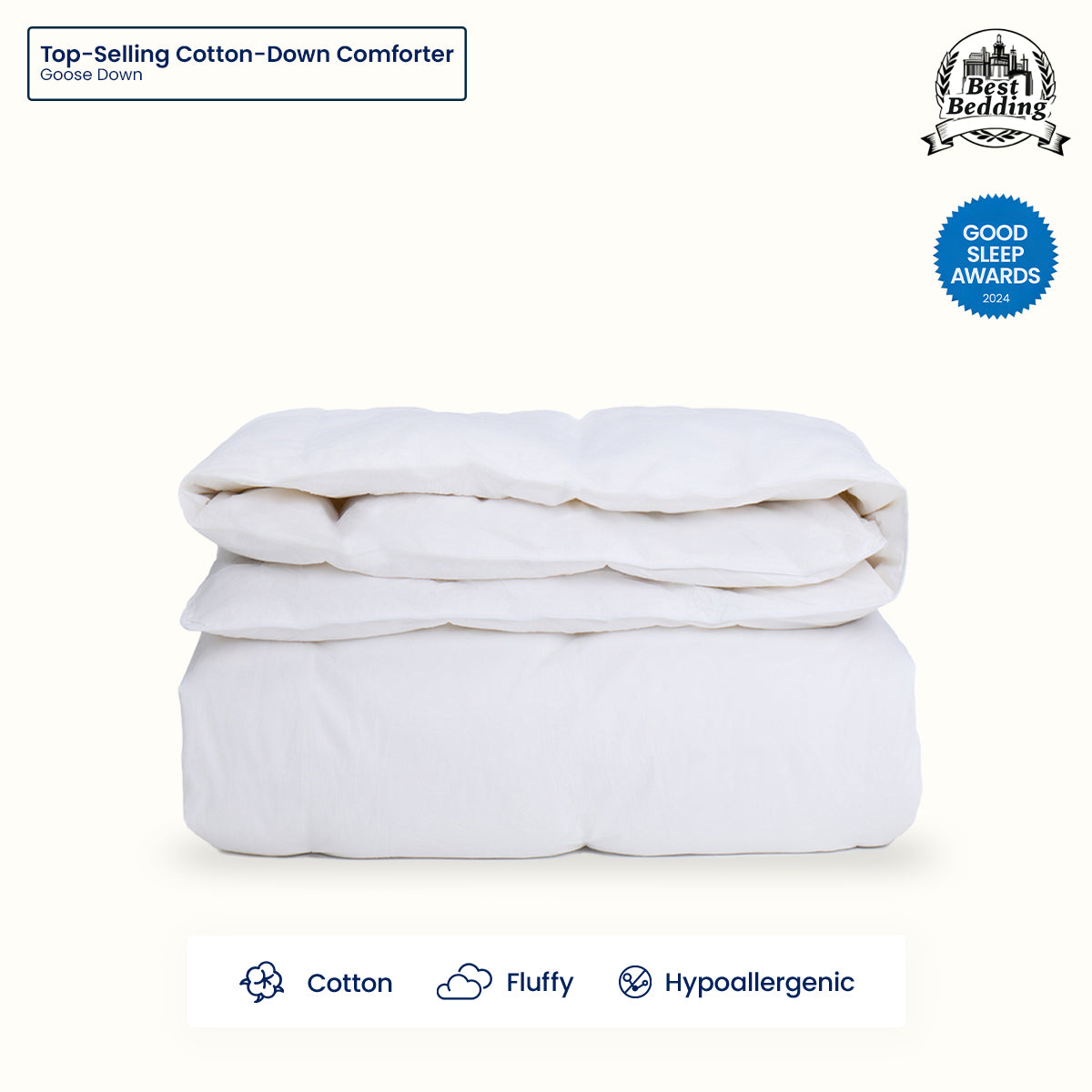 100% Organic Cotton Fluffy Down Comforter