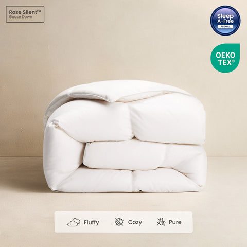 Rose Silent™ Smooth Goose Down Duvet Insert For Deep Sleep