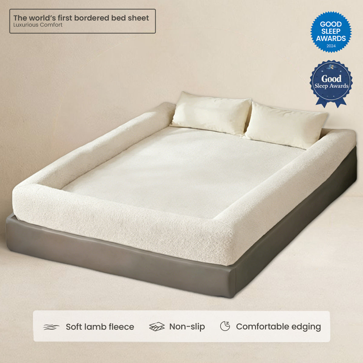 The PuffyNest™ Bordered Bed Sheet