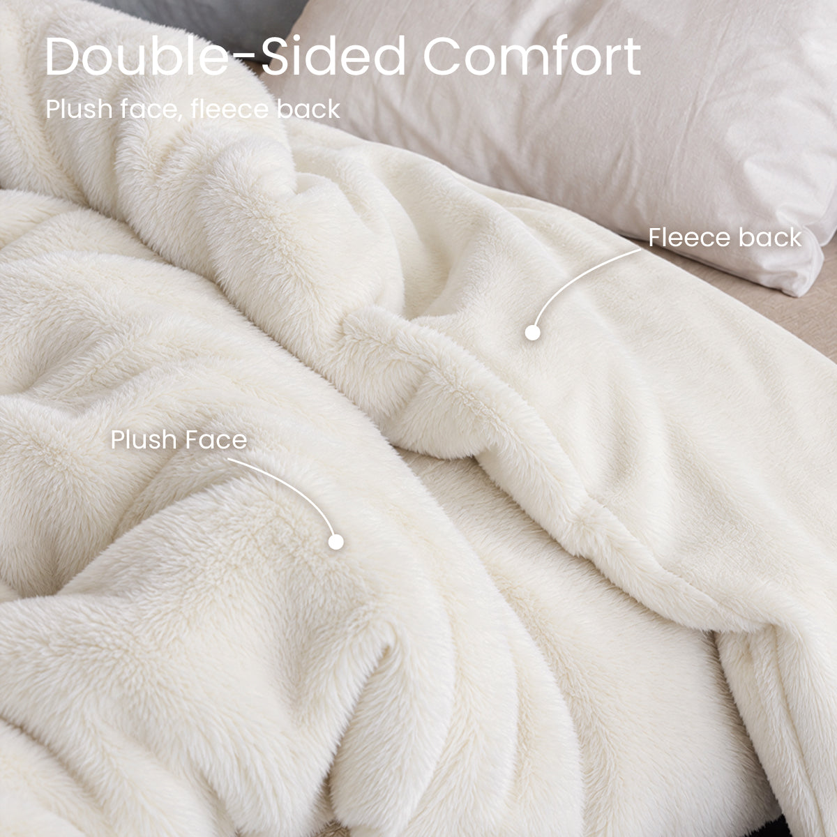 APSMILE Double-Sided Plush Fleece Duvet Cover – Beige