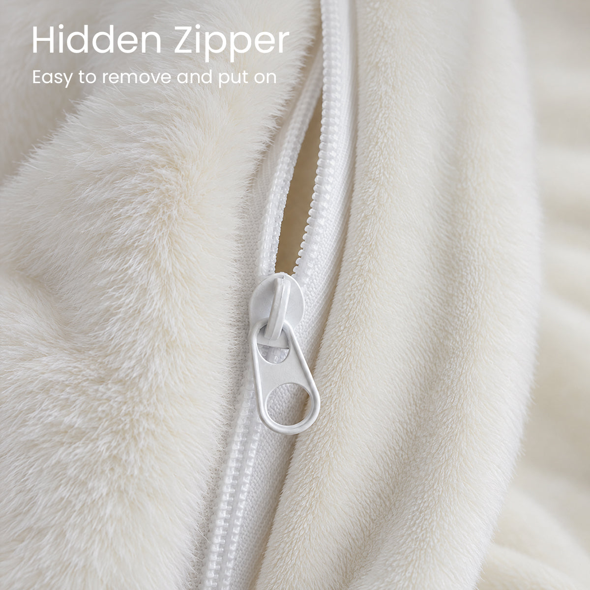 APSMILE Double-Sided Plush Fleece Duvet Cover – Beige