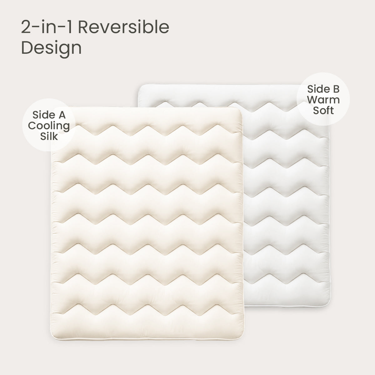 APSMILE Reversible Cooling Comfort Mattress Topper