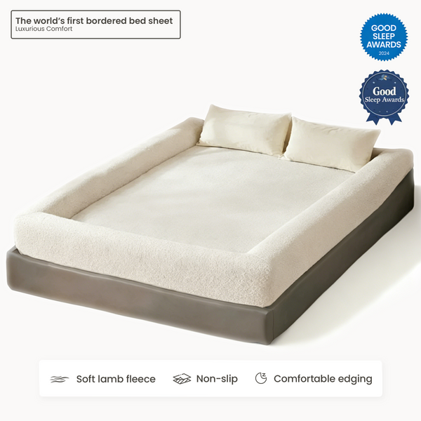 The SherpaNest™  Bordered Bed Sheet