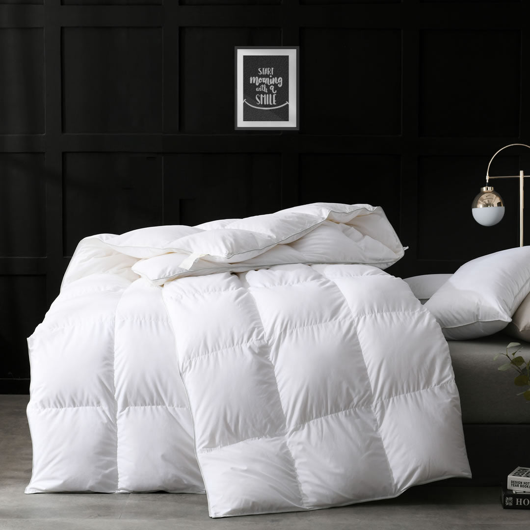 Hotel Collection Goose Feathers Down Comforter, Ultra-Soft Fluffy All Season Duvet Insert, Multi-color Available