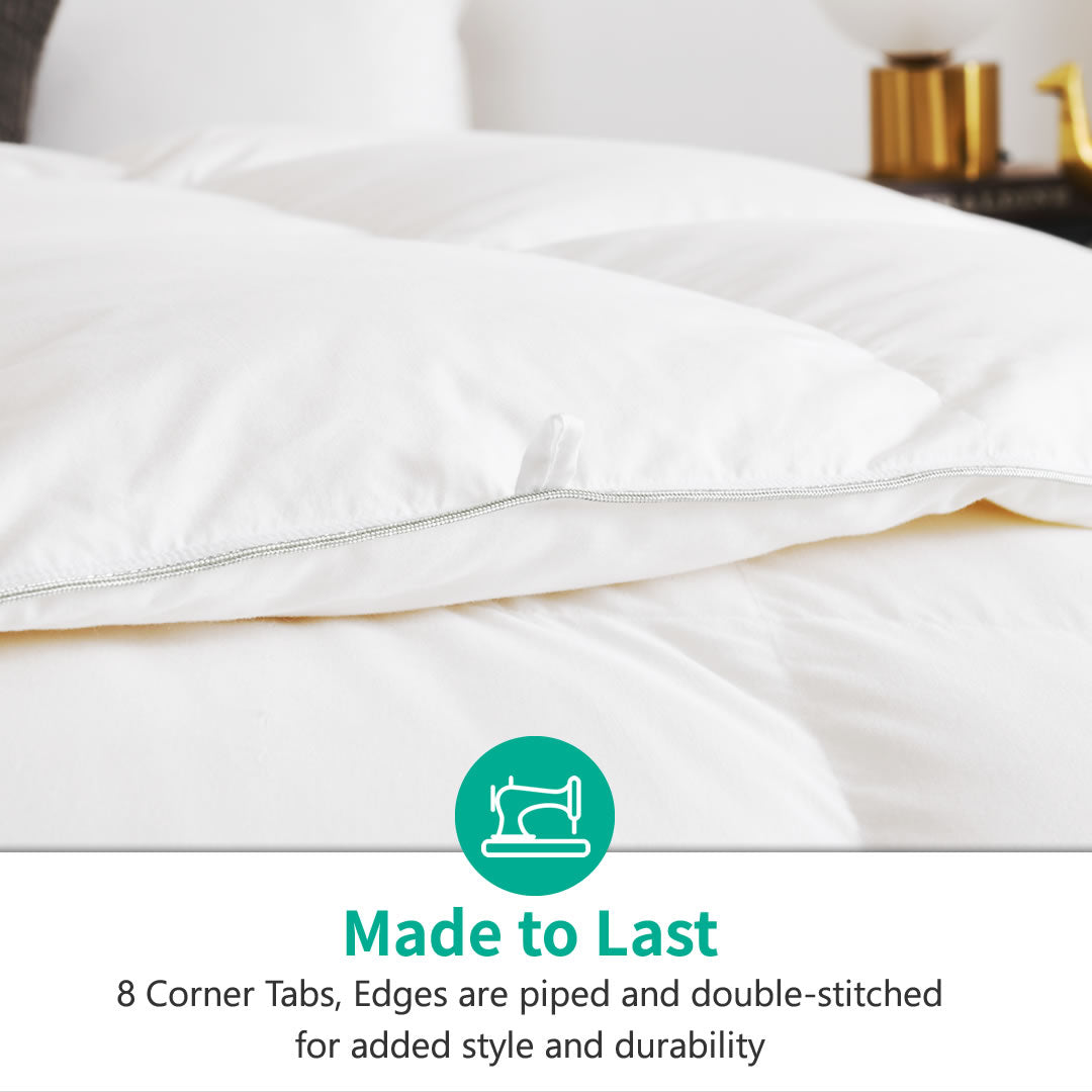 Hotel Collection Goose Feathers Down Comforter, Ultra-Soft Fluffy All Season Duvet Insert, Multi-color Available