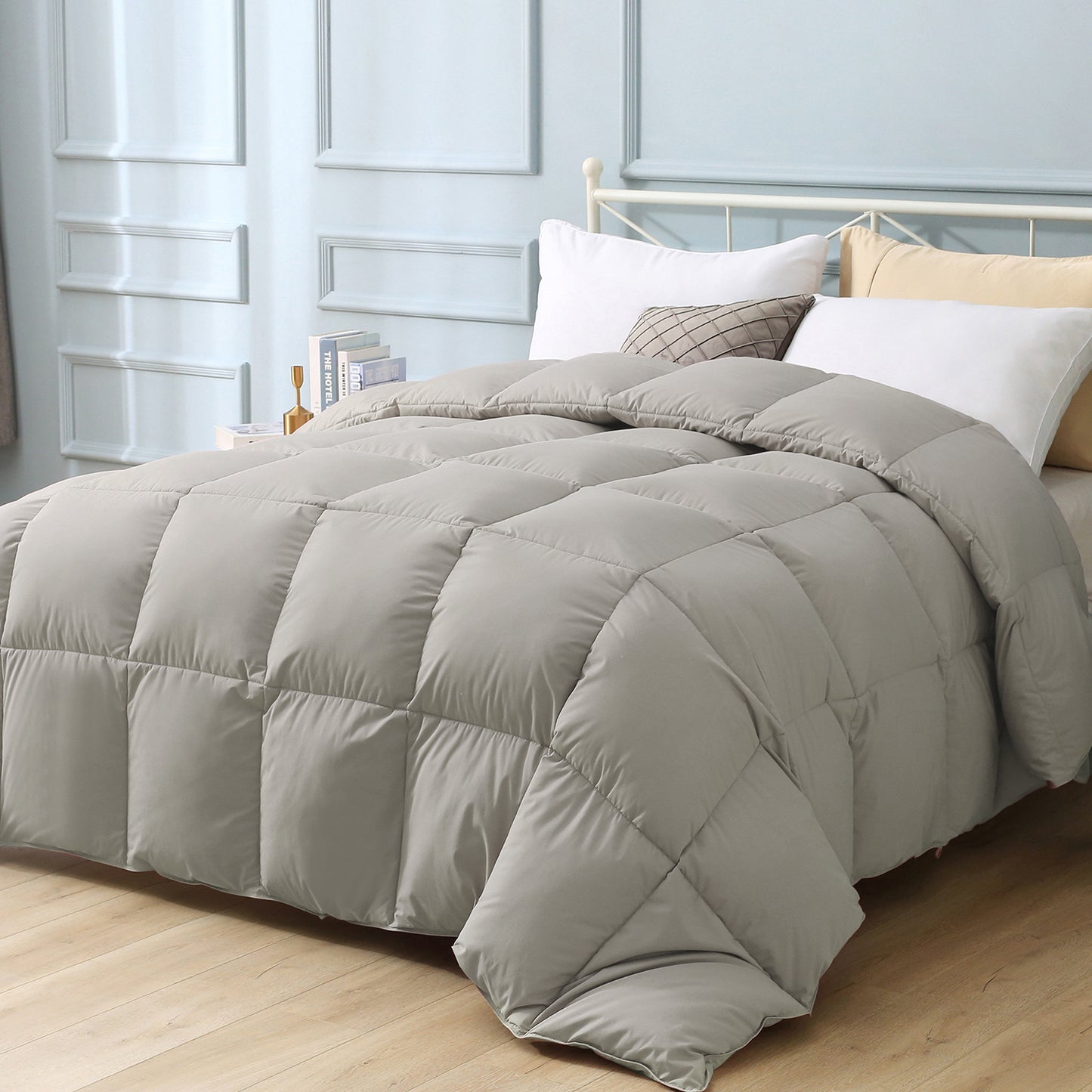 Hotel Collection Goose Feathers Down Comforter, Ultra-Soft Fluffy All Season Duvet Insert, Multi-color Available